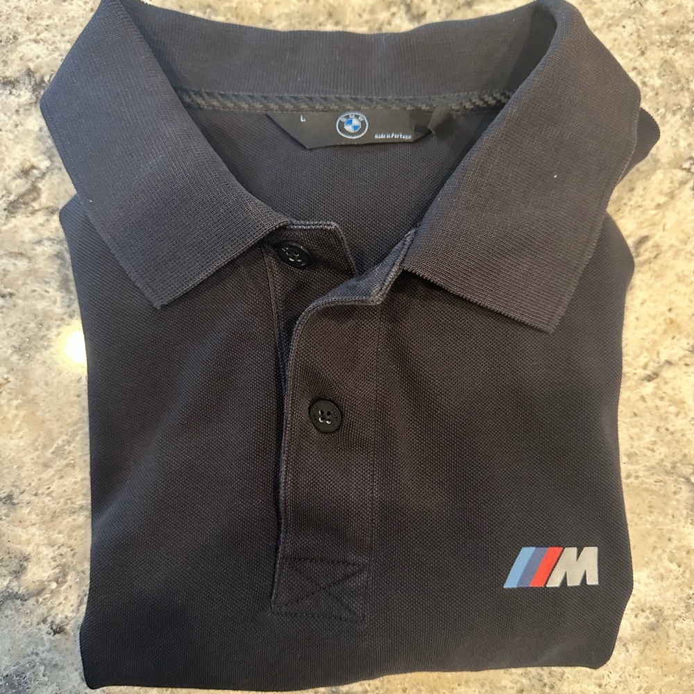 BMW Black Polo Shirt with M Series Logo Men’s Large